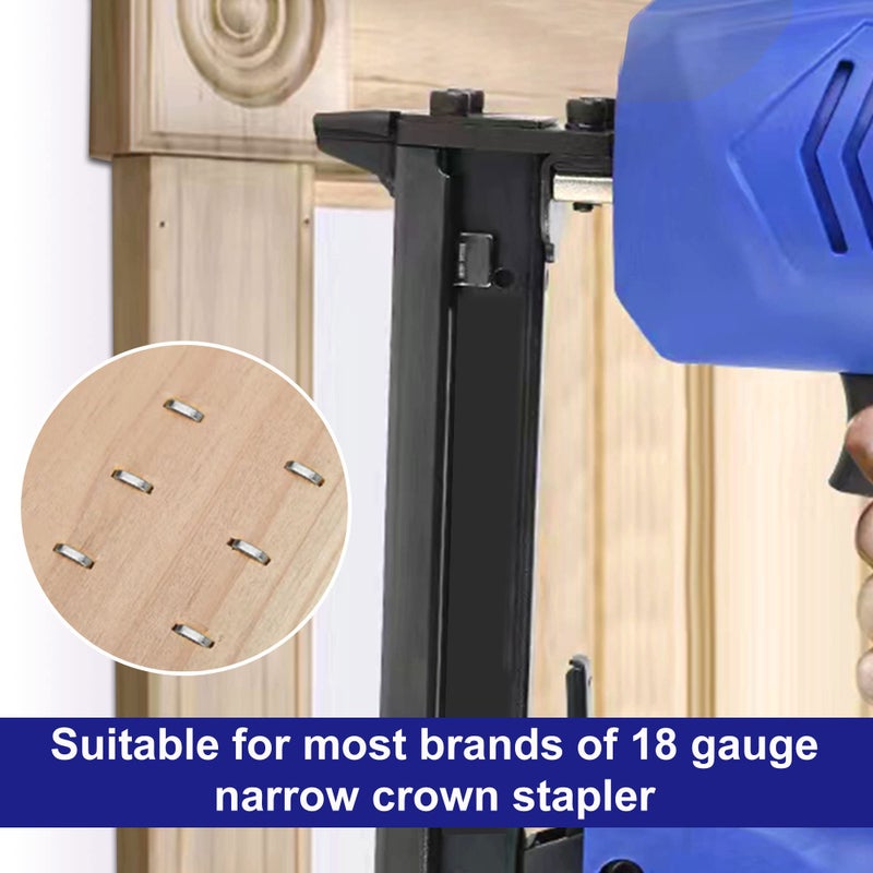 HW HAMWOO 18 Gauge by 1/2 to 1 in Multi-Pack Narrow Crown Staples, 1200-Pack Including 1/2"- 400; 3/4"- 400; 1"- 400 (Silver) - Image 5